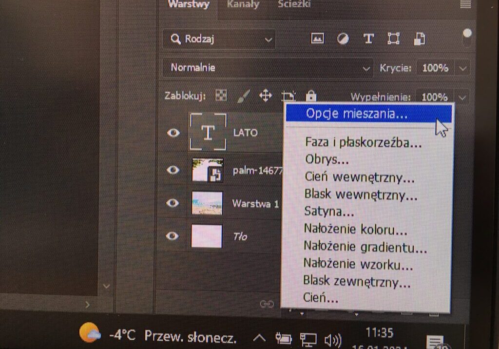 Warstwy w Photoshopie